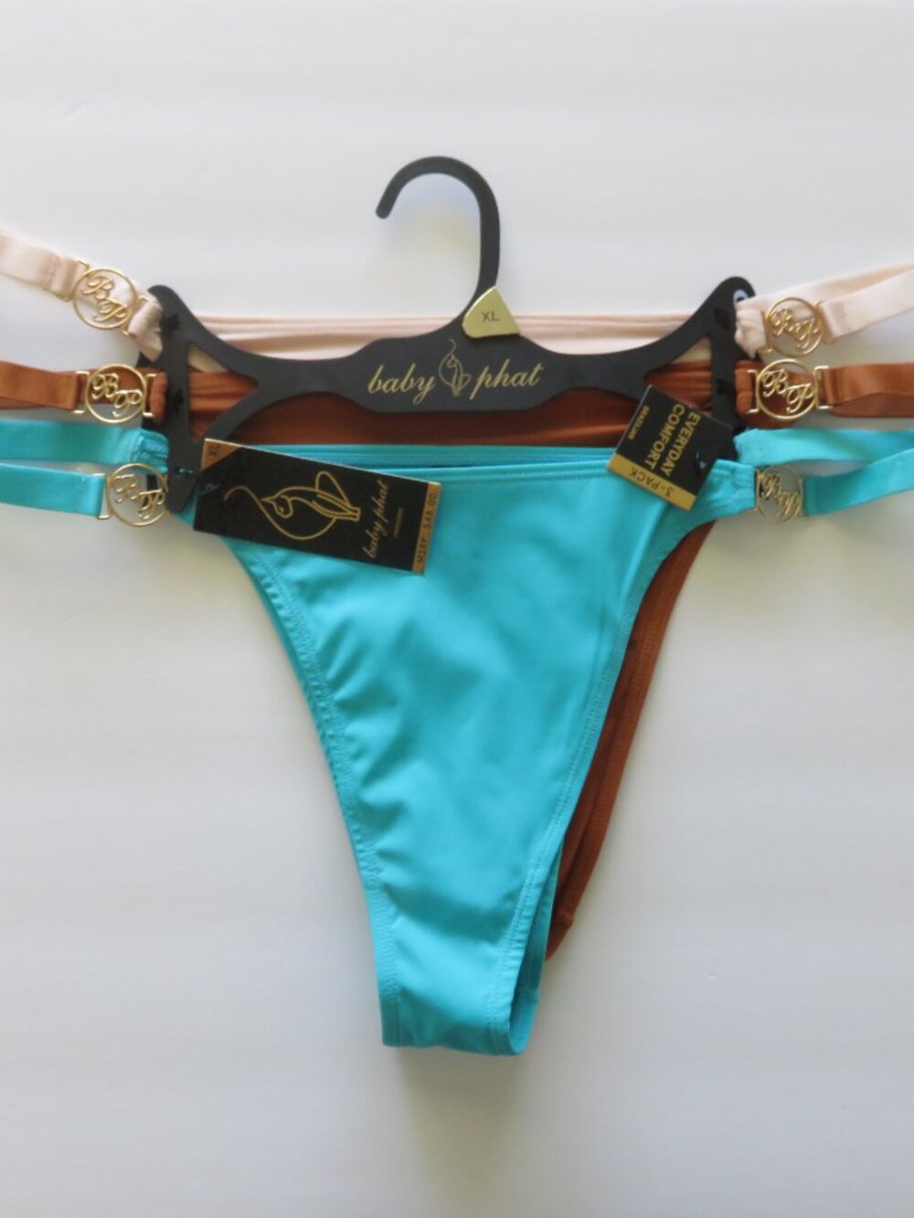 (#109) 3-pack baby phat Cheeky underwear panties Size XL